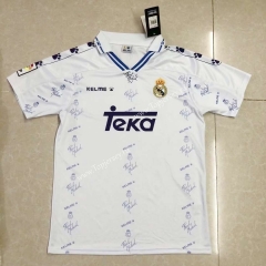 Retro Version 94-96 Real Madrid Home White Thailand Soccer Jersey AAA-HR