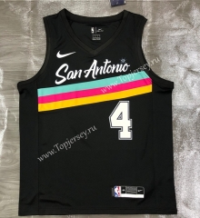 2021 City Edition San Antonio Spurs Black #4 NBA Jersey-311
