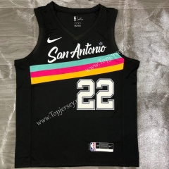 2021 City Edition San Antonio Spurs Black #22 NBA Jersey-311