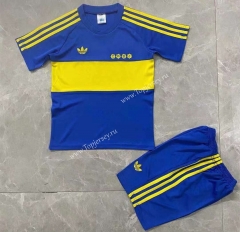 Retro Version Boca Juniors Home Blue Kids/Youth Soccer Uniform-SL