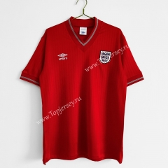 Retro Version 1984-1987 England Away Red Thailand Soccer Jersey AAA-C1046