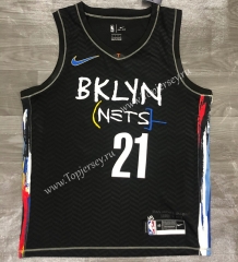 City Edition 2020-2021 Brooklyn Nets Black #21 NBA Jersey-311