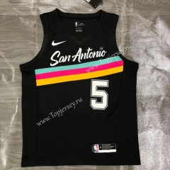 2021 City Edition San Antonio Spurs Black #5 NBA Jersey-311