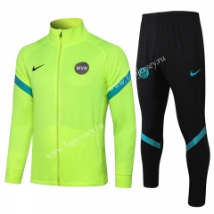 2021-2022 Inter Milan Fluorescent Green Thailand Soccer Jacket Uniform -815