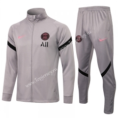 2021-2022 Paris SG Light Gray Thailand Soccer Jacket Unifrom-815