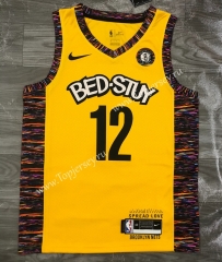 Commemorative Edition Brooklyn Nets Yellow #12 NBA Jersey-311