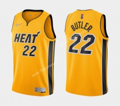 2021 Earned Edition Miami Heat Yellow #22 NBA Jersey-311