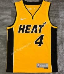 2021 Earned Edition Miami Heat Yellow #3 NBA Jersey-311