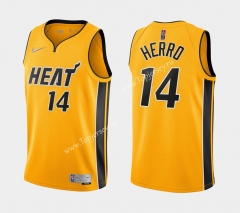 2021 Earned Edition Miami Heat Yellow #14 NBA Jersey-311