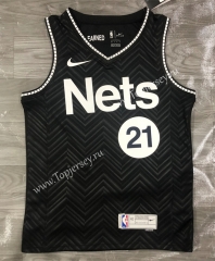 2021 Earned Edition Brooklyn Nets Black #21 NBA Jersey-311