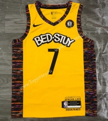 Commemorative Edition Brooklyn Nets Yellow #7 NBA Jersey-311