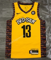 Commemorative Edition Brooklyn Nets Yellow #13 NBA Jersey-311