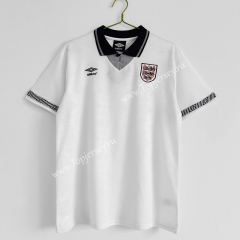 Retro Version 1990 England Home White Thailand Soccer Jersey AAA-C1046