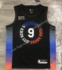 City Edition 2021 New York Knicks Black #9 NBA Jersey-311