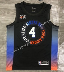 City Edition 2021 New York Knicks Black #4 NBA Jersey-311