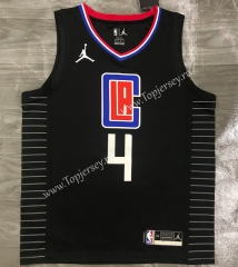 Jordan Theme 2020-2021 City Edition Los Angeles Clippers Black #4 NBA Jersey-311