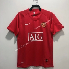 Retro Version 07-08 Manchester United Home Red Thailand Soccer Jersey AAA-811