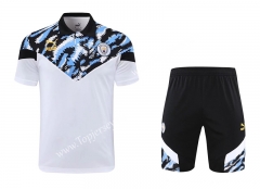 2021-2022 Manchester City White Thailand Polo Uniform-418