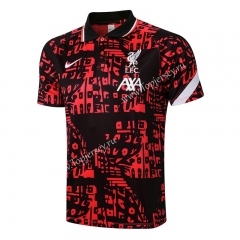 2021-2022 Liverpool Black&Red Pad Printing Thailand Soccer Polo Shirt-815
