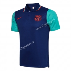 2021-2022 Barcelona Camouflage Blue Thailand Polo Shirt-815