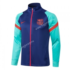 2021-2022 Barcelona Camouflage Blue Thailand Soccer Jacket -815