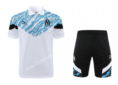 2021-2022 Olympique de Marseille White Thailand Polo Uniform-418