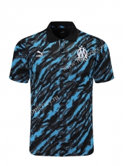2021-2022 Olympique de Marseille Blue&Black Thailand Polo Shirt-418