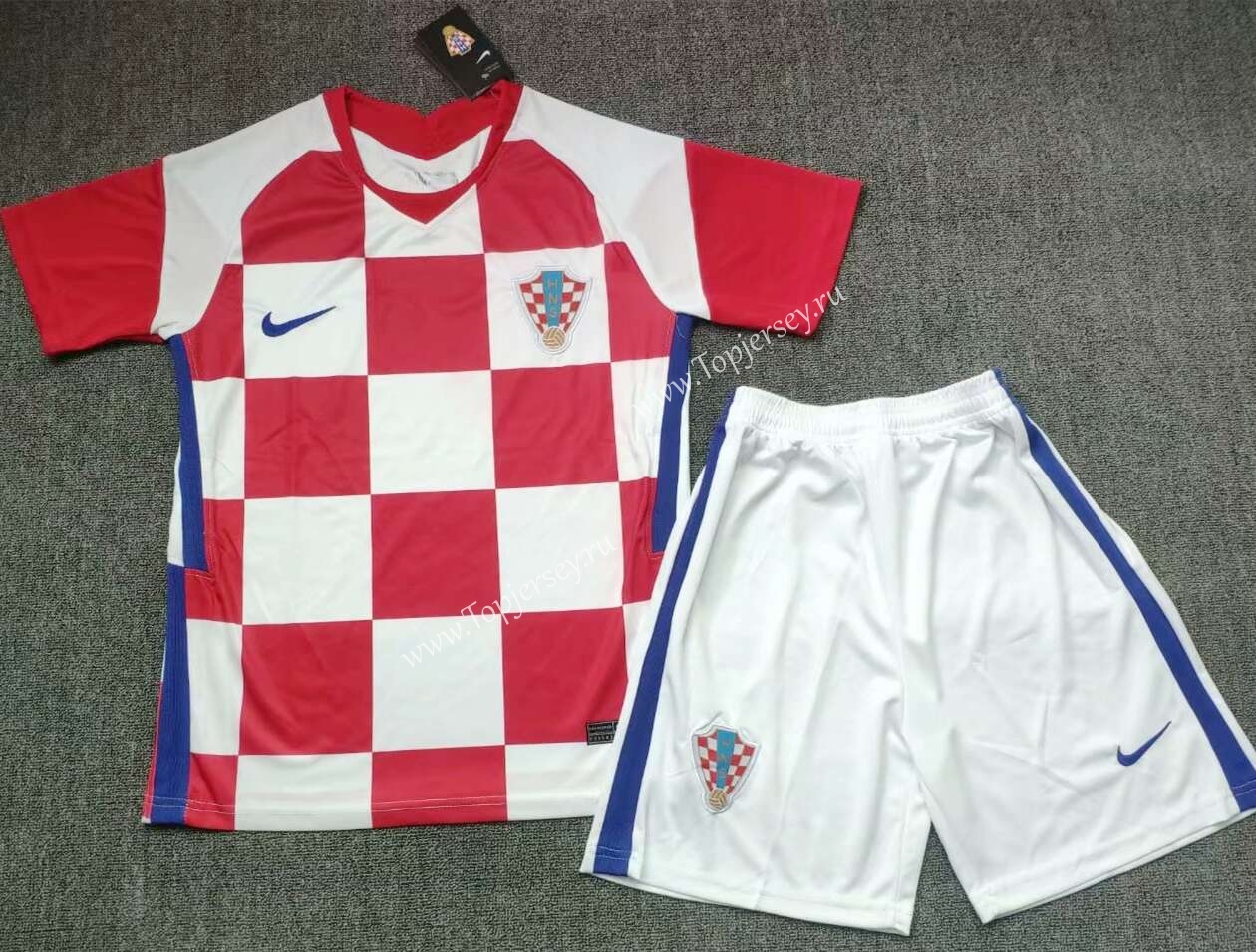 2021-2022 Croatia Home Red & White Soccer Uniform-Croatia- topjersey