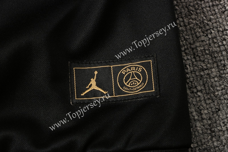 2021-2022 Jordan Paris SG Black Thailand Soccer Tracksuit With Hat-815-Paris SG| topjersey