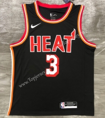 2018 Retro Version Miami Heat Black #3 NBA Jersey-311