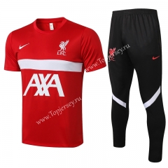 2021-2022 Liverpool Red Short-sleeved Thailand Soccer Tracksuit-815