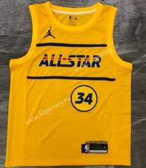 2021-2022 All Stars Yellow #34 NBA Jersey-311