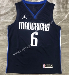 Jordan Theme 2021 Dallas Mavericks Dark Blue #6 NBA Jersey-311