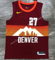 2021 City Edition Denver Nuggets Dark Red #27 NBA Jersey-311