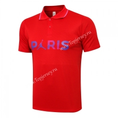 2021-2022 Jordan PSG Red Thailand Polo Shirt-815