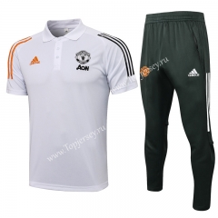 2021-2022 Manchester United White Thailand Polo Uniform-815