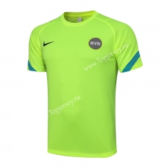 2021-2022 Inter Milan Fluorescent Green Short-sleeved Thailand Soccer Tracksuit Top-815