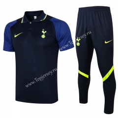 2021-2022 Tottenham Hotspur Royal Blue Thailand Polo Uniform-815