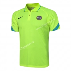 2021-2022 Inter Milan Fluorescent Green Thailand Soccer Polo Shirt-815