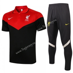 2021-2022 Liverpool Red&Black Thailand Soccer Polo Uniform-815
