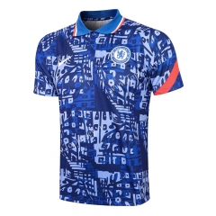2021-2022 Chelsea Camouflage Blue Thailand Polo Shirt -815