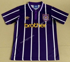 Retro Version 1993 Manchester City Away Purple Thailand Soccer Jersey AAA-AY