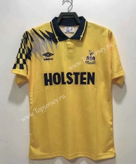 Retro Edition 92-94 Tottenham Hotspur Away Yellow Thailand Soccer Jersey AAA-811