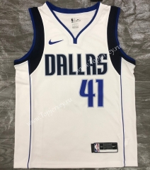Dallas Mavericks Home White #41 NBA Jersey-311