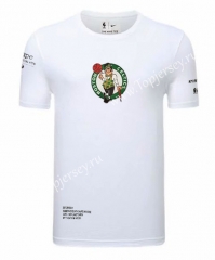 Boston Celtics White NBA Cotton T-shirt-CS