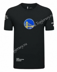 Golden State Warriors Black NBA Cotton T-shirt-CS