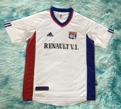Retro Version 01-02 Olympique Lyonnais Home White Thailand Soccer Jersey AAA-HR