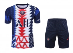 2021-2022 Paris SG Blue&White&Black Thailand Training Soccer Uniform AAA-418