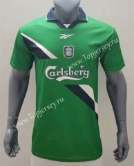Retro Version 99-00 Liverpool Away Green Thailand Soccer Jersey AAA-416
