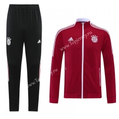 2021-2022 Bayern München Red (Ribbon) Thailand Soccer Jacket Uniform-LH